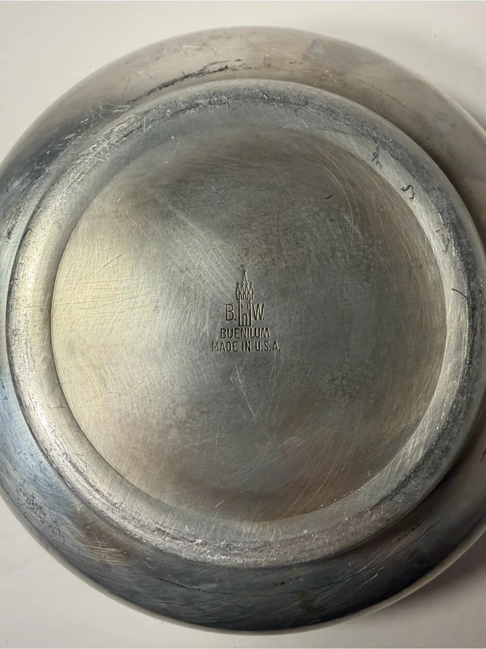 Vintage B.W. Buenilum Aluminum Covered Serving Bowl MCM